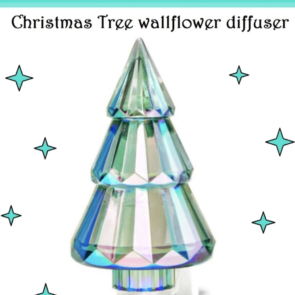 BATH AND BODY WORKS CRYSTAL TREE WALLFLOWER FRAGRANCE PLUG-IN NIGHT LIGHT. NWT.